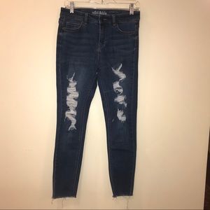 High Rise Distressed Stretchy Skinny Jeans